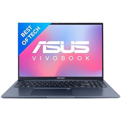ASUS Vivobook 16X (2022), 16-inch (40.64 cms) FHD+, AMD Ryzen 7 5800HS, Thin and Light Laptop (16GB/512GB SSD/Integrated Graphics/Windows 11/Office 2021/Quiet Blue/1.8 kg), M1603QA-MB711WS